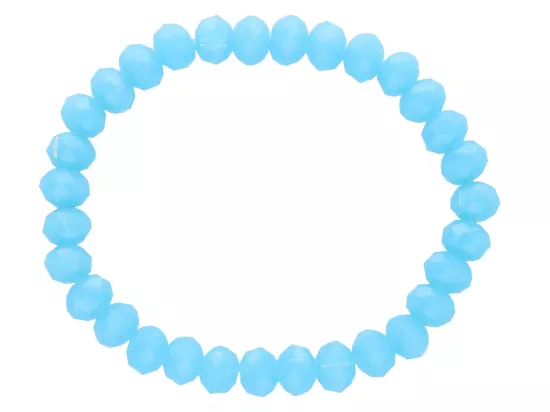 R1P23 BRANSOLETKA KRYSZTAŁKI 8 mm NA GUMCE