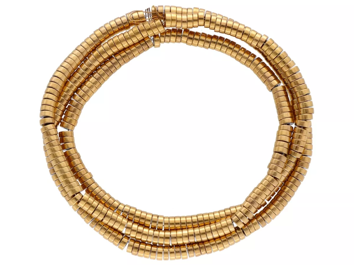 K7P26 HEMATYT MIODOWY TALERZYKI 3 mm - 1 SZNUR