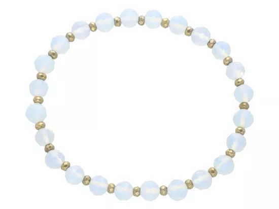 R5B75 BRANSOLETKA OPAL I HEMATYT