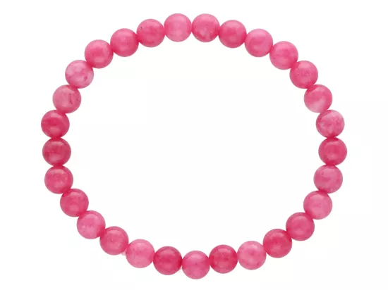 R3N74 BRANSOLETKA RODONIT CZERWONY KULE 6,5 mm