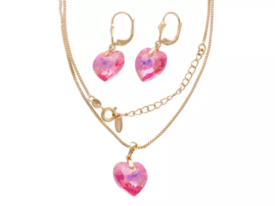 N3F71 KOMPLET BIŻUTERII XUPING - NASZYJNIK I KOLCZYKI