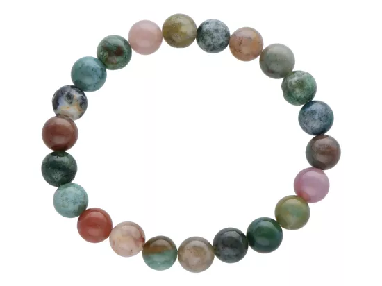 R4H48 BRANSOLETKA AGAT INDYJSKI KULE 8,5 mm