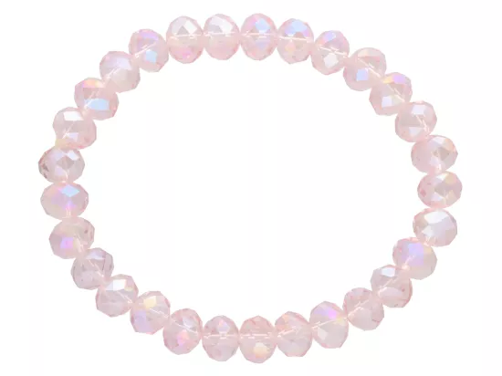 R1S84 BRANSOLETKA KRYSZTAŁKI NA GUMCE 8 mm