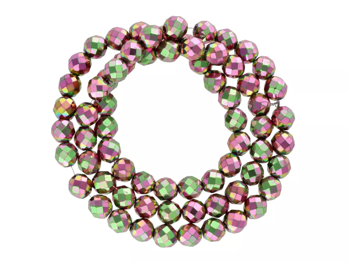 K6X45 HEMATYT KULE FASETOWANE 6 mm - 1 SZNUR