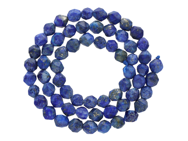 K7K08 LAPIS LAZULI DIAMENTOWY FASET KULE 6 mm - 1 SZNUR