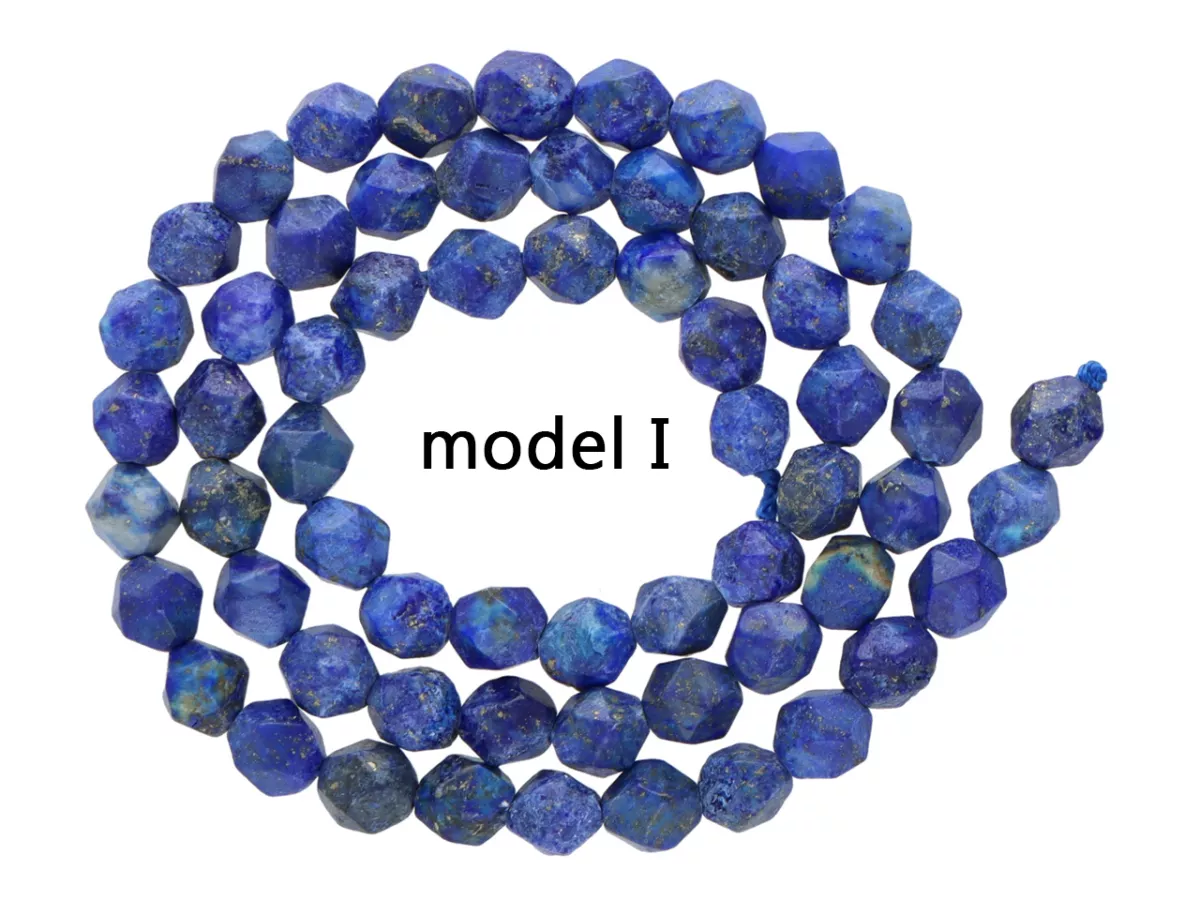 K7K08 LAPIS LAZULI DIAMENTOWY KULE FASETOWANE 6 mm - 1 SZNUR