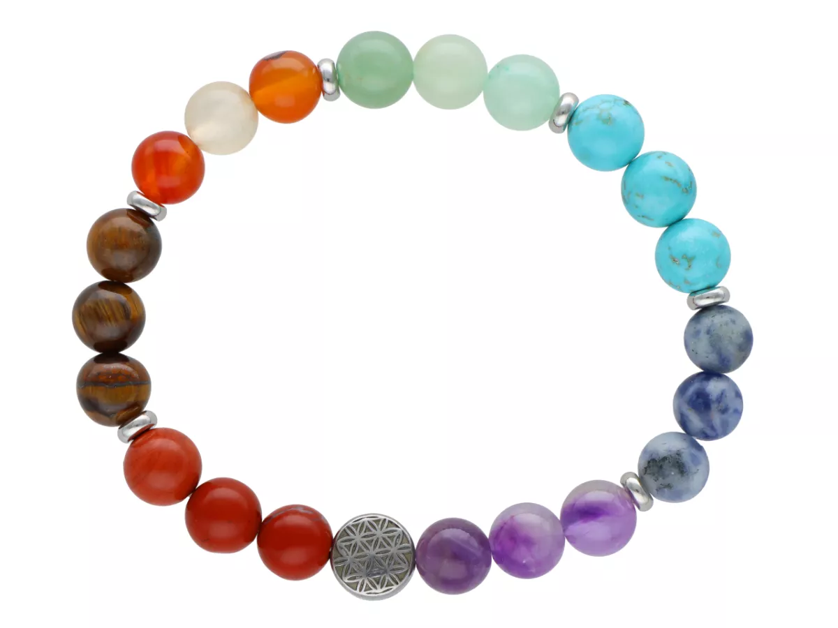 R4M94 BRANSOLETKA MIX KAMIENI KULE 8,5 mm