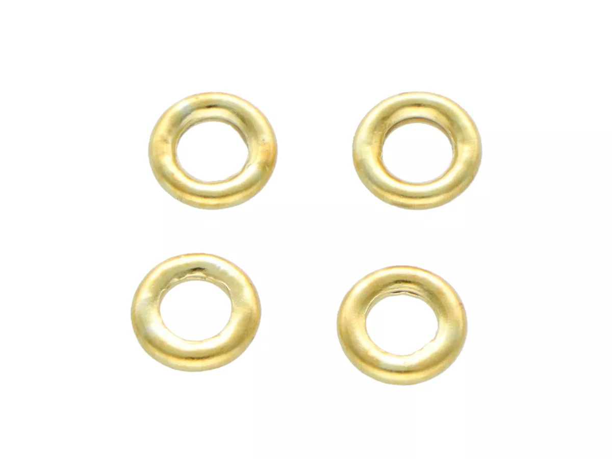 P3I55 KÓŁKA LUTOWANE 4,3 mm SREBRO 925 POZŁACANE - 4 SZTUKI
