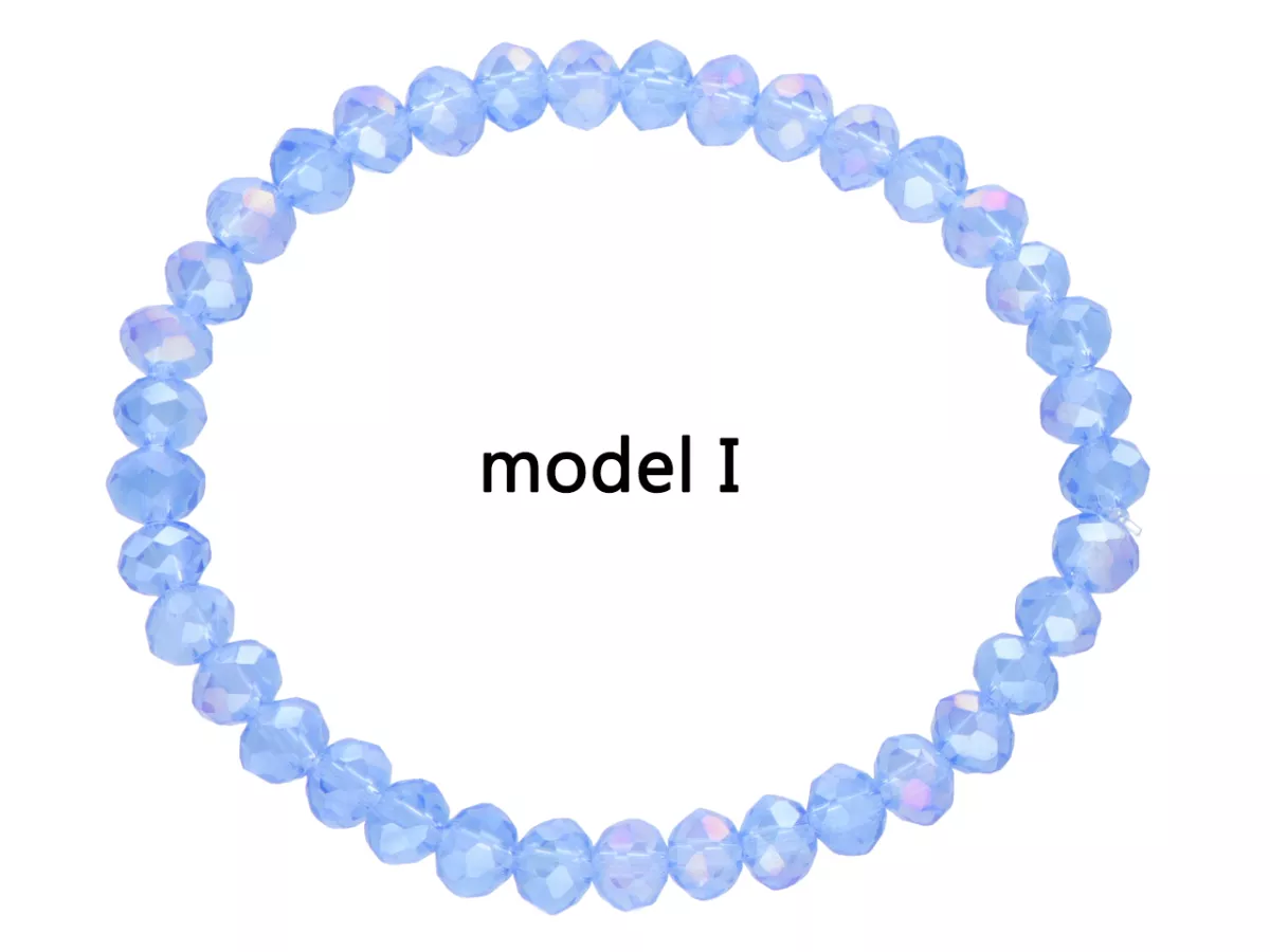 R2T17 BRANSOLETKA KRYSZTAŁKI 6 mm NA GUMCE