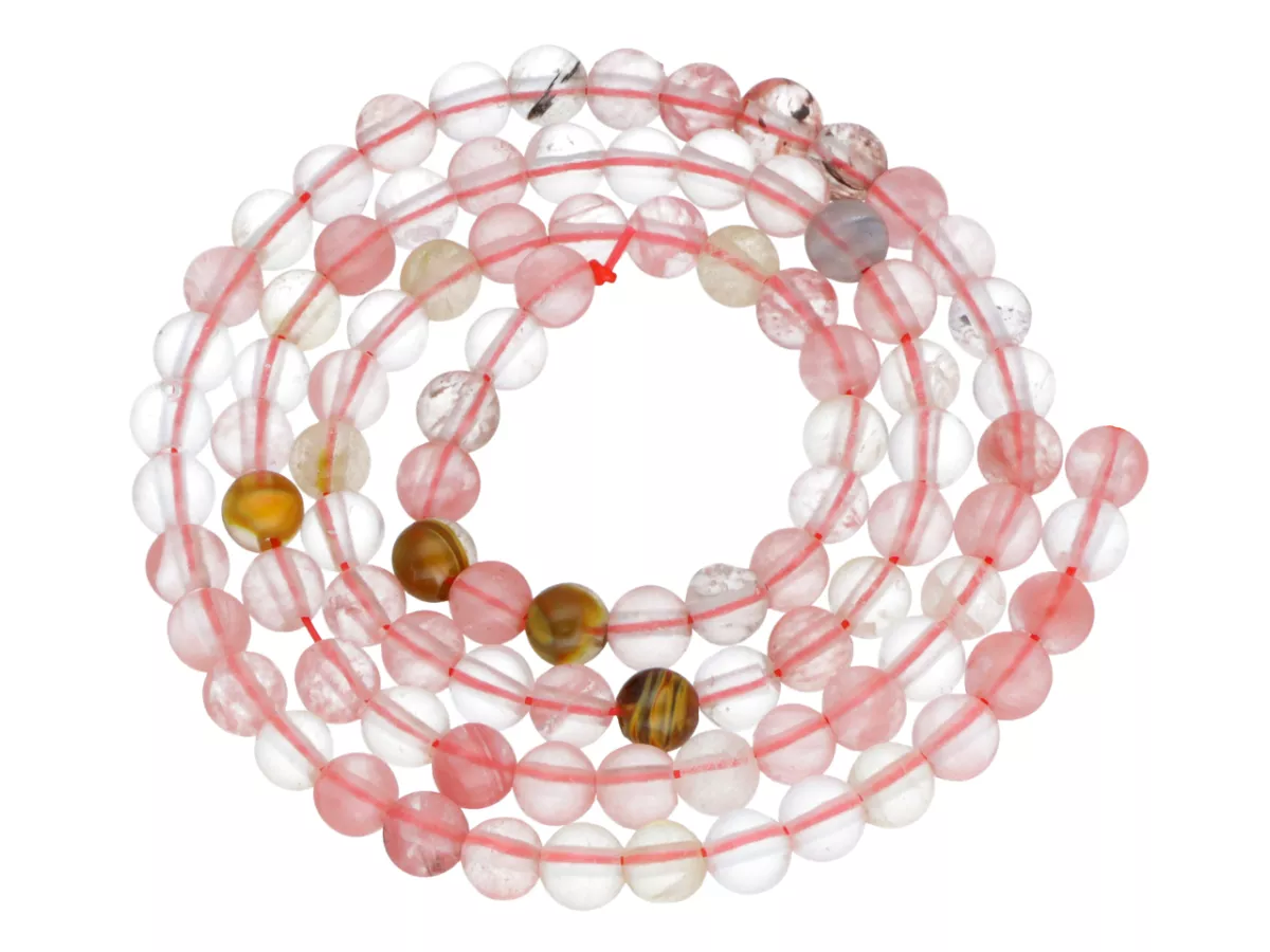 K7D66 KWARC ARBUZI KULE 4 mm - 1 SZNUR