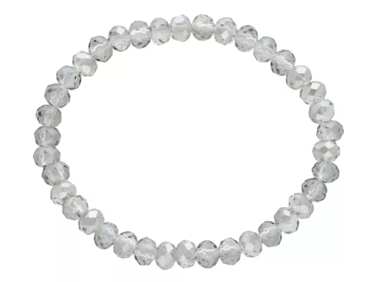 R2X42 BRANSOLETKA KRYSZTAŁKI 6 mm NA GUMCE