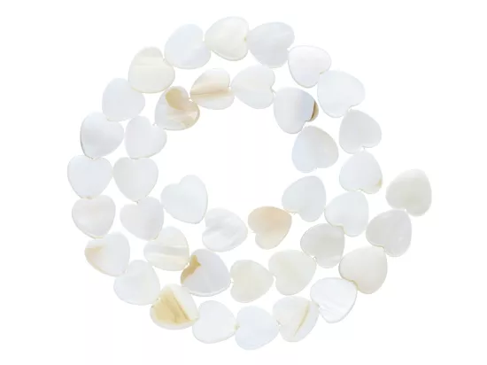 M1D45 MASA PERŁOWA LUX SERCE 10,5 mm - 1 SZNUR