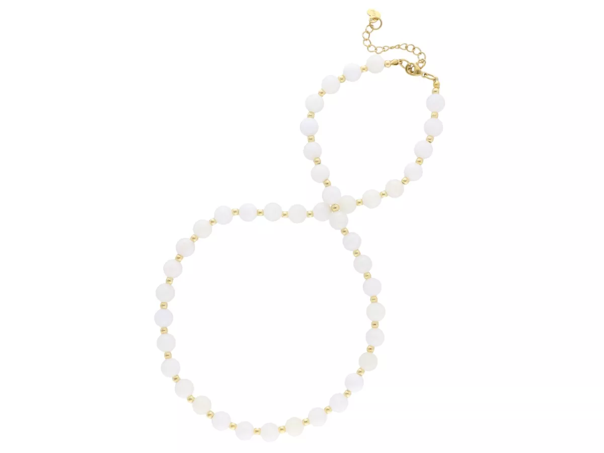 N3M55 NASZYJNIK MASA PERŁOWA I STAL CHIRURGICZNA