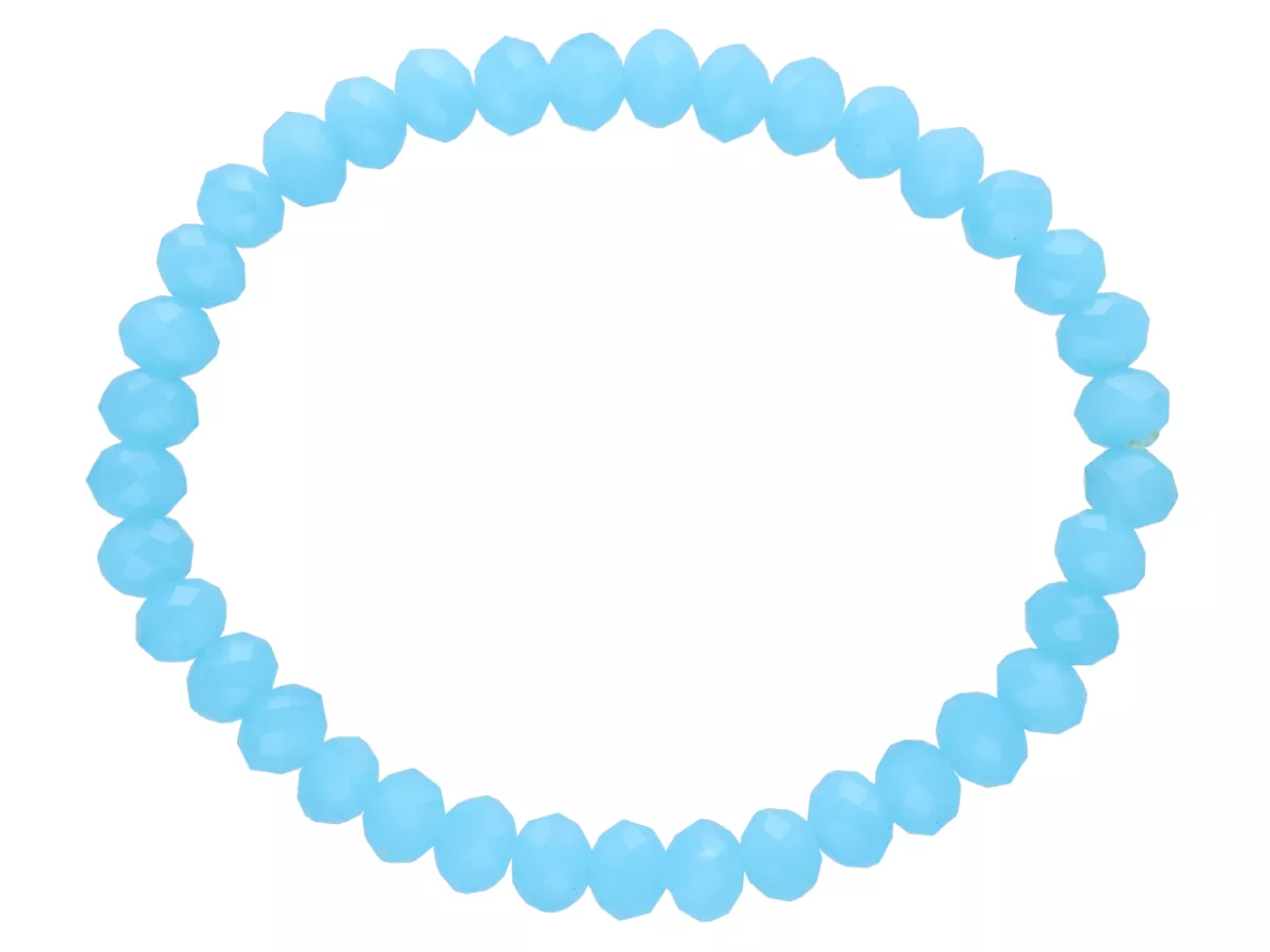 R2P72 BRANSOLETKA KRYSZTAŁKI 6 mm NA GUMCE