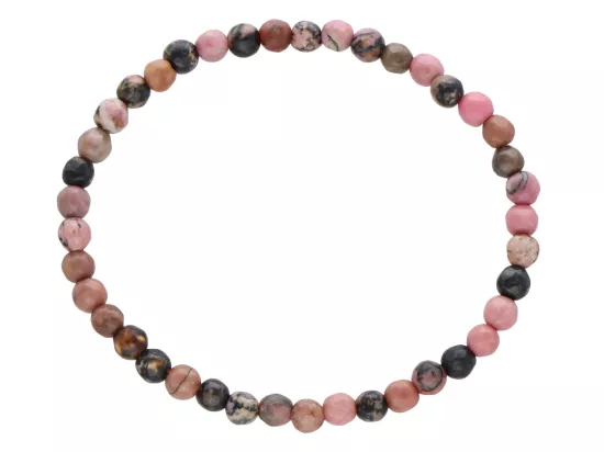 R4U92 BRANSOLETKA RODONIT KULE FASETOWANE 4,5 mm