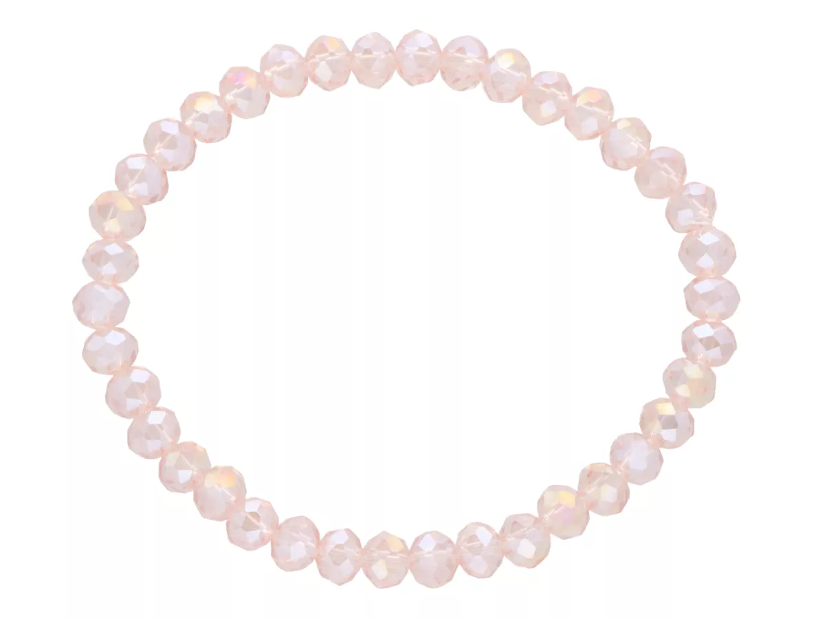 R2A27 BRANSOLETKA KRYSZTAŁKI 6 mm NA GUMCE