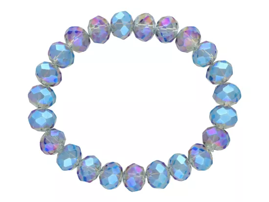 R2T68 BRANSOLETKA KRYSZTAŁKI 10 mm NA GUMCE