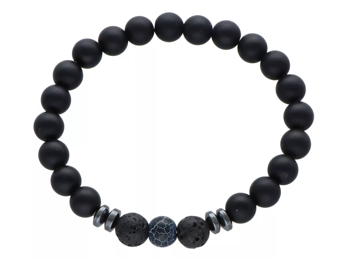 R4E82 BRANSOLETKA LAWA PRASOWANA KULE 8 mm