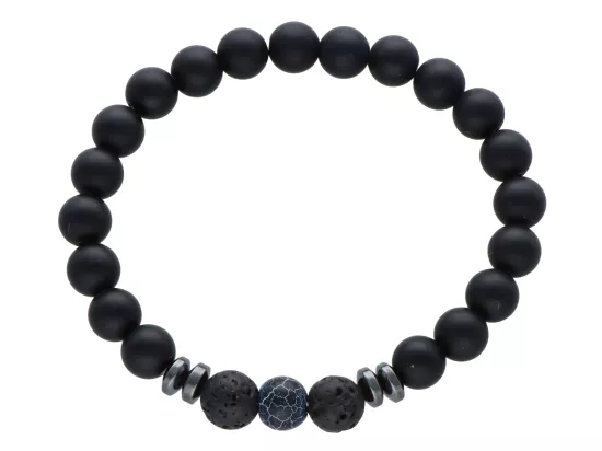 R4E82 BRANSOLETKA LAWA PRASOWANA KULE 8 mm