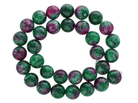 K6D48 ZOISYT Z RUBINEM KULE 12 mm - 1 SZNUR