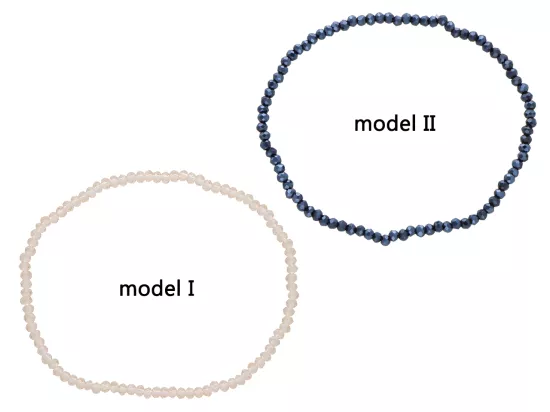 R3U40 BRANSOLETKA KRYSZTAŁKI 2,5 mm NA GUMCE