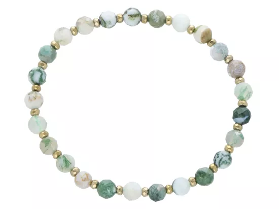 R5B74 BRANSOLETKA AGAT MSZYSTY I HEMATYT