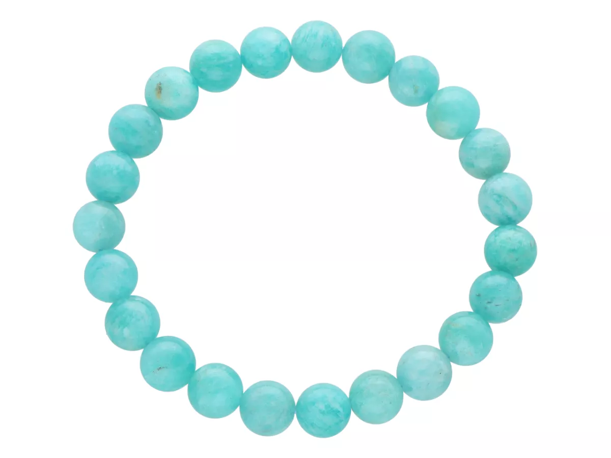 R4J21 BRANSOLETKA AMAZONIT KULE 8,5 mm