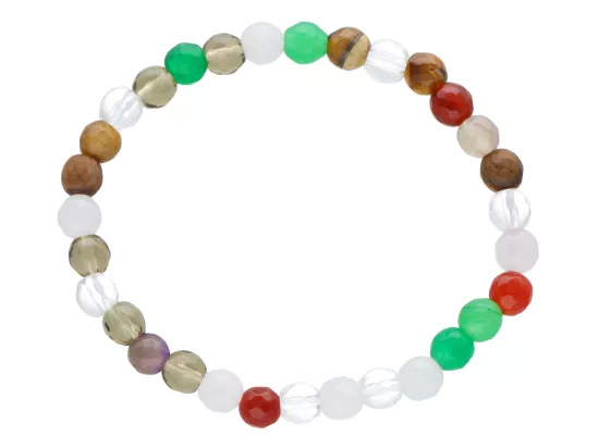 R3N84 BRANSOLETKA MIX KAMIENI KULE FASETOWANE 6 mm