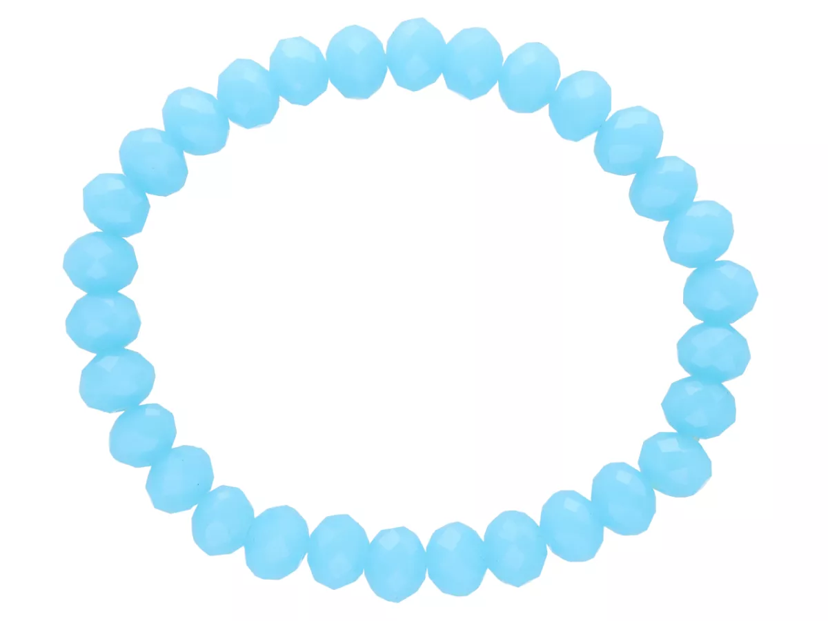 R2A16 BRANSOLETKA KRYSZTAŁKI 7,5mm NA GUMCE