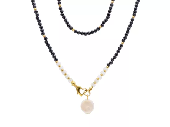 N3M33 NASZYJNIK SPINEL I MASA PERŁOWA