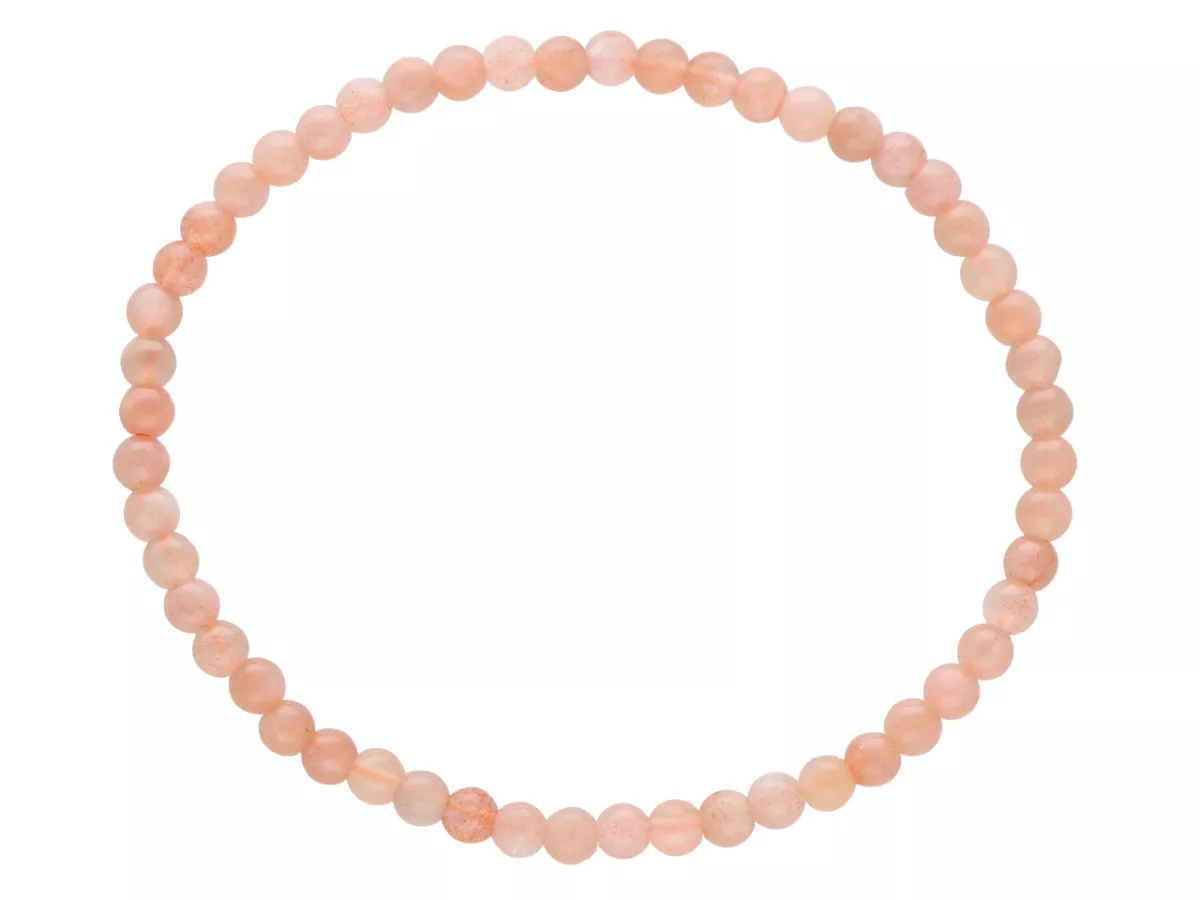 R5A72 BRANSOLETKA KAMIEŃ SŁONECZNY KULE 4 mm