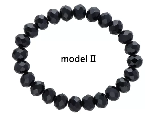 R4G81 BRANSOLETKA KRYSZTAŁKI 10 mm NA GUMCE