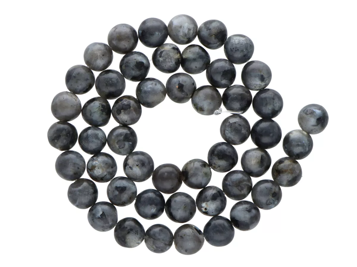 K6I89 LABRADORYT CZARNY KULE 8,5 mm - 1 SZNUR