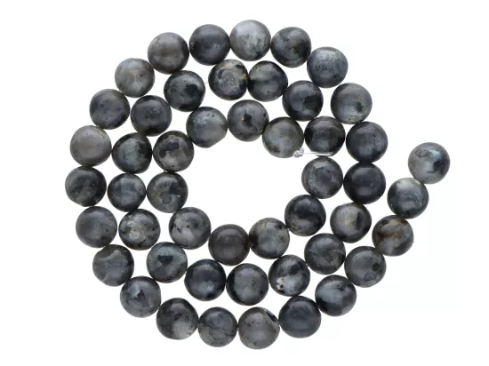 K6I89 LABRADORYT CZARNY KULE 8,5 mm - 1 SZNUR