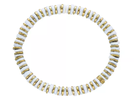 R5A25 BRANSOLETKA MASA PERŁOWA I HEMATYT