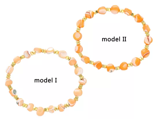 R4K77 BRANSOLETKA MASA PERŁOWA I HEMATYT