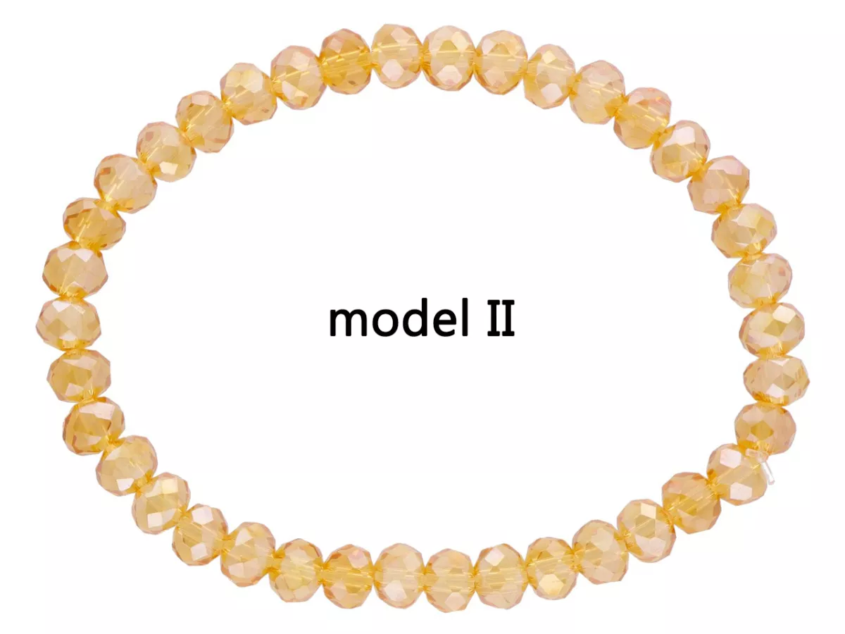 R4G01 BRANSOLETKA KRYSZTAŁKI 6 mm NA GUMCE