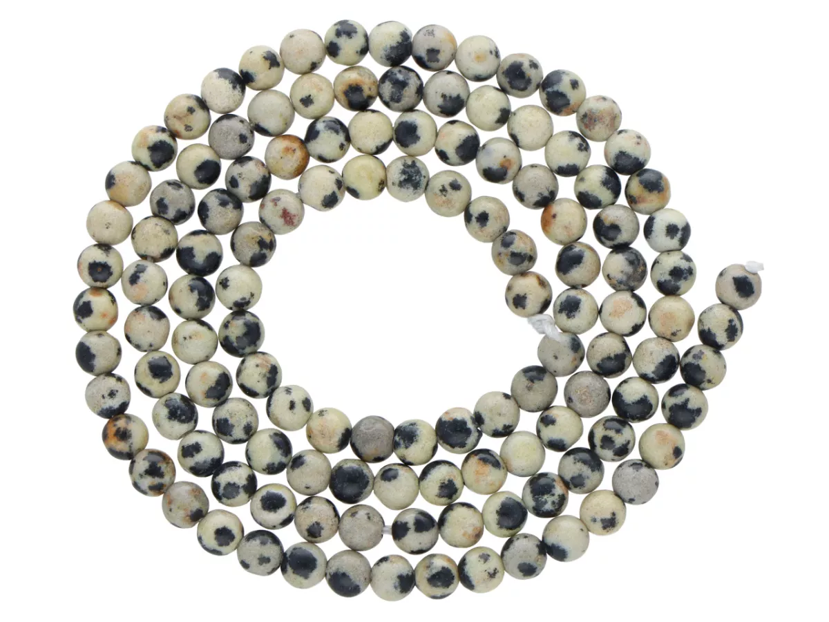 K7O46 JASPIS DALMATYŃSKI KULE 3 mm - 1 SZNUR