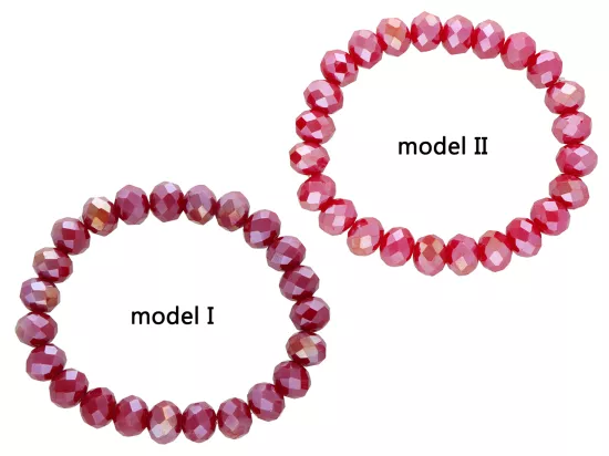 R4H07 BRANSOLETKA KRYSZTAŁKI 10 mm NA GUMCE