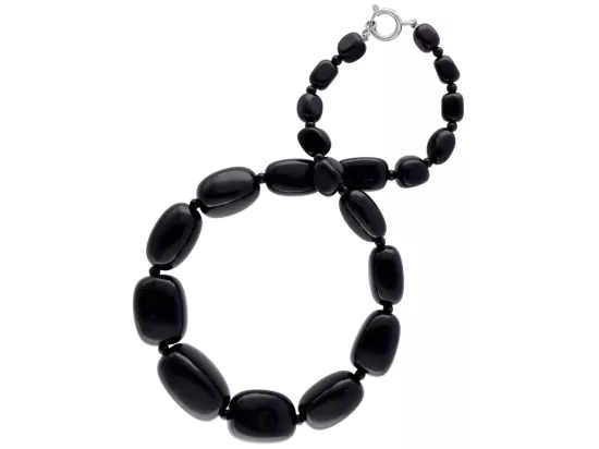 N1Z54 NASZYJNIK ONYKS BRYŁKI