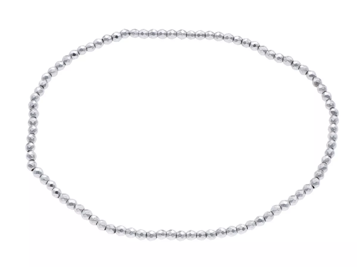 R2P06 BRANSOLETKA HEMATYT KULE FASETOWANE 2 mm