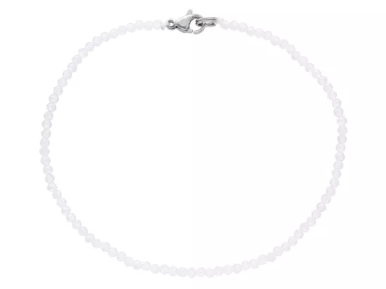 R3G29 BRANSOLETKA CYRKONIA SZKLANA KULE FASETOWANE 2 mm