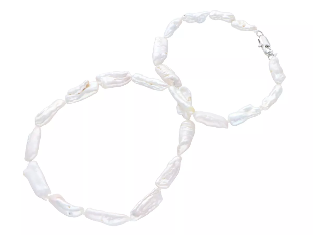 N3E36 NASZYJNIK PERŁY NATURALNE