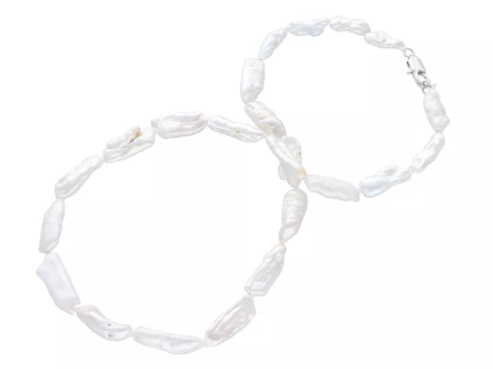 N3E36 NASZYJNIK PERŁY NATURALNE