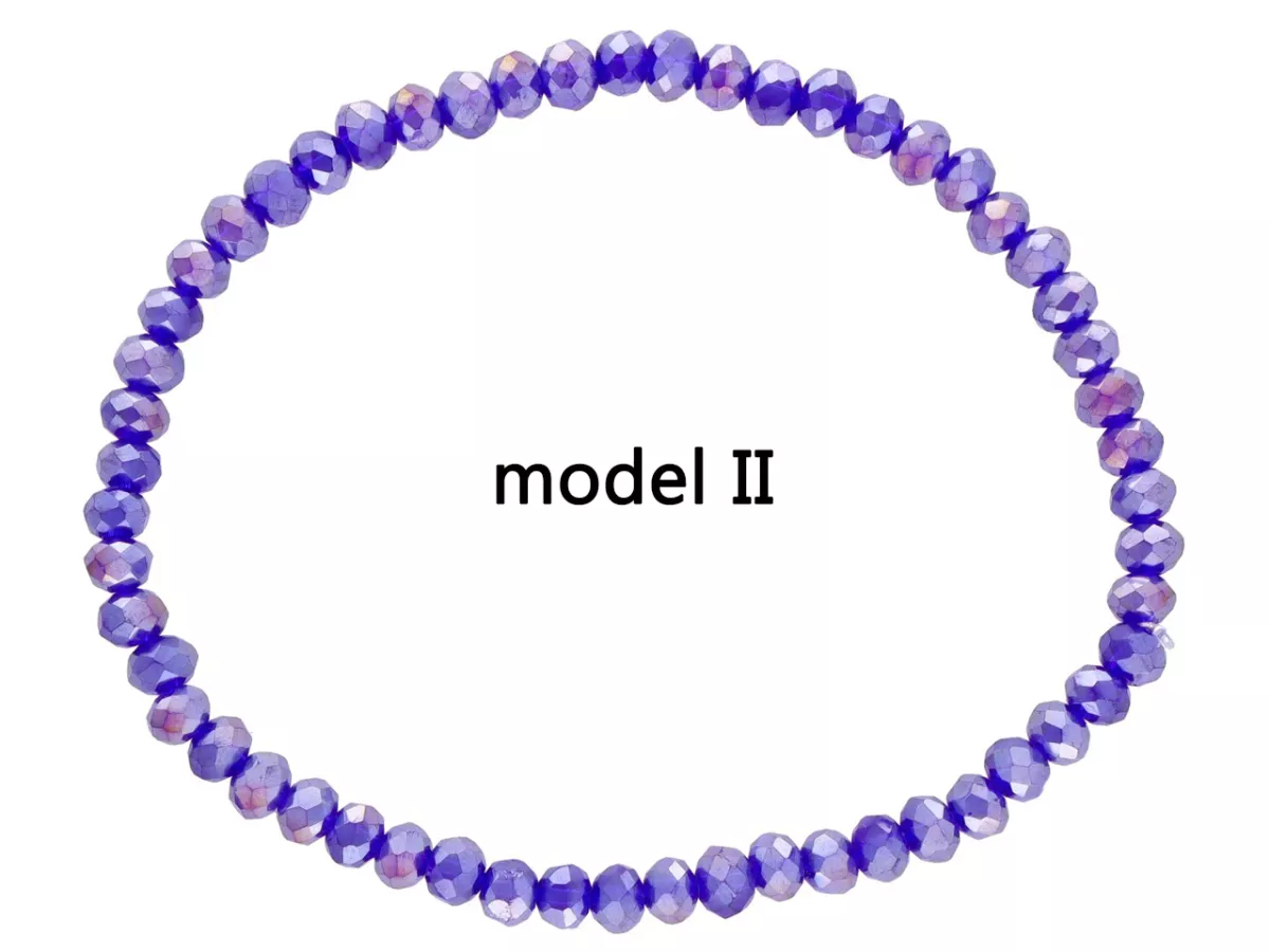 R4F47 BRANSOLETKA KRYSZTAŁKI 4,5 mm NA GUMCE