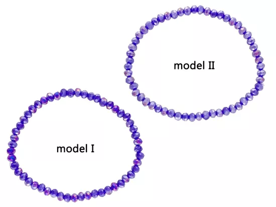 R4F47 BRANSOLETKA KRYSZTAŁKI 4,5 mm NA GUMCE