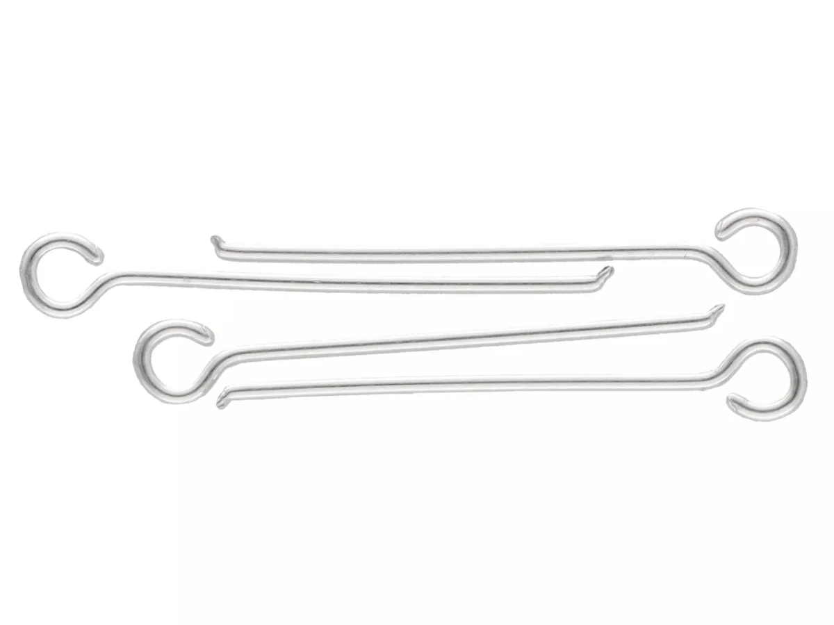 P3K46 SZPILKI HACZYKI 30 mm SREBRO 925 - 4 SZTUKI