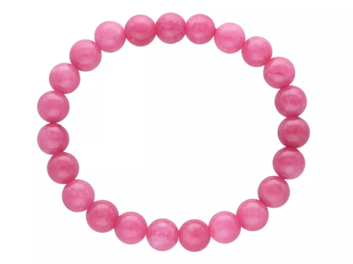 R3N75 BRANSOLETKA RODONIT CZERWONY KULE 8 mm