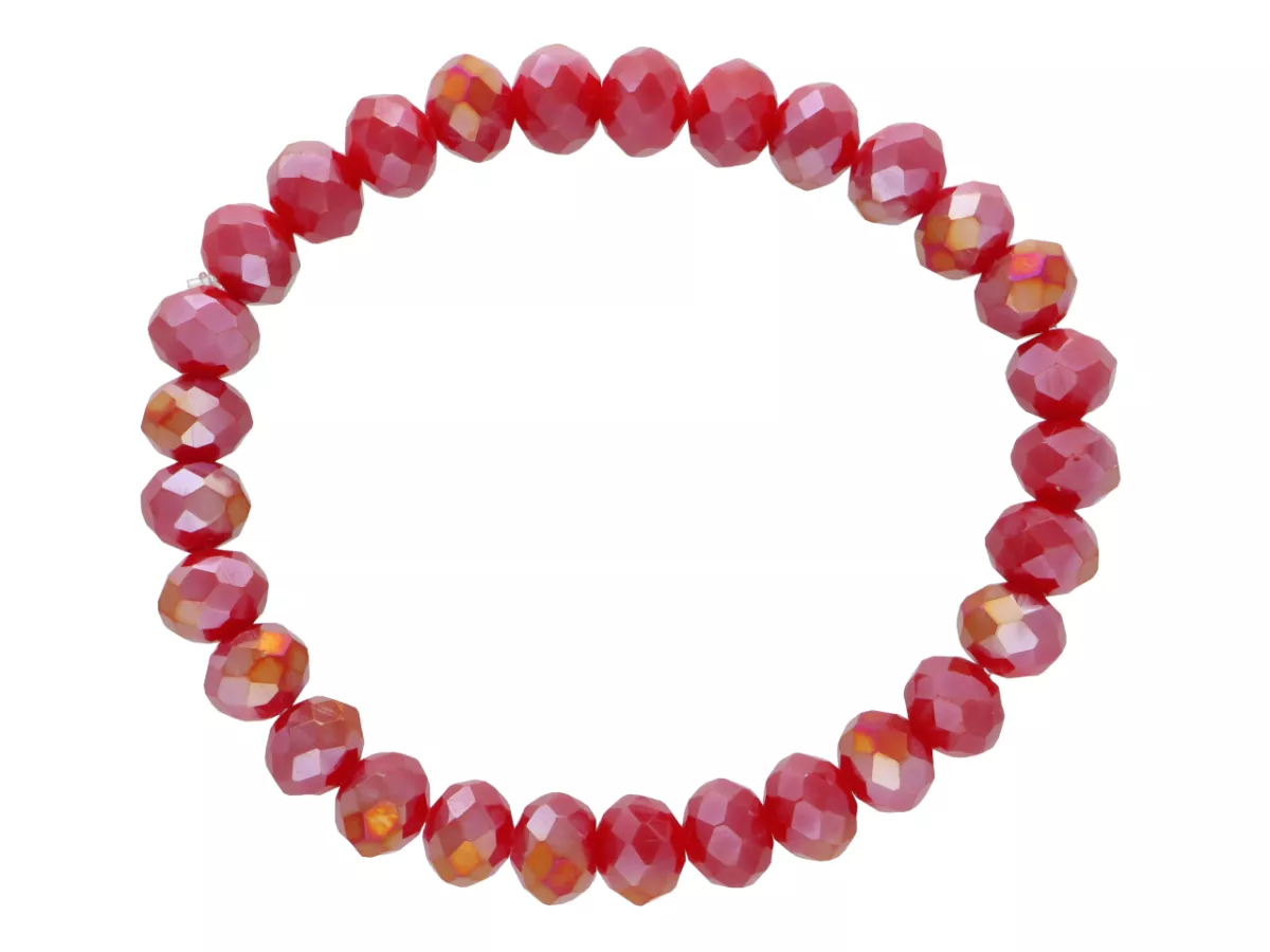 R4G60 BRANSOLETKA KRYSZTAŁKI 8 mm NA GUMCE