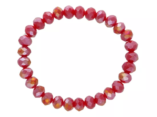 R4G60 BRANSOLETKA KRYSZTAŁKI 8 mm NA GUMCE